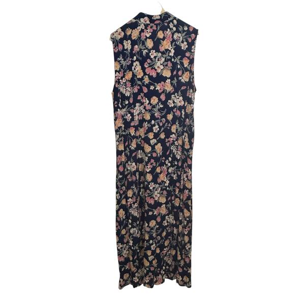 Vintage Coldwater Creek Plus Size 18 Sleeveless Button Front Floral Maxi Dress - Picture 3 of 8